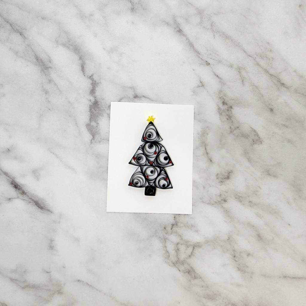 Christmas Tree Quilled Greeting Card