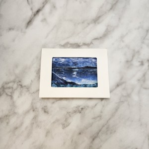 Dark Ocean Night – Encaustic Wax Window Card