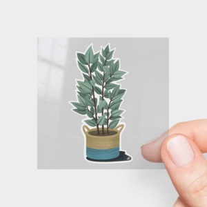 Basket plant sticker