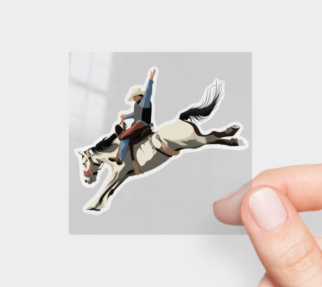 Bucking bronco sticker